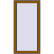 REHAU OPTIMUM EURO-DESIGN 70 500x1000 mm GOLDEN OAK two-sided