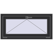 REHAU OPTIMUM EURO-DESIGN 70 980x480 mm ANTHRACITE_GREY_GLATT two-sided