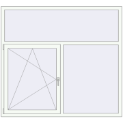 REHAU OPTIMUM EURO-DESIGN 70 1767x1615 mm RAL 9016 Traffic white two-sided