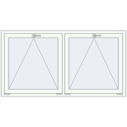 REHAU OPTIMUM EURO-DESIGN 70 1700x900 mm RAL 9016 Traffic white two-sided