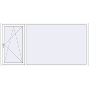 REHAU ENERGY-SAVING SYNEGO MD 2500x1240 mm RAL 9016 Traffic white two-sided
