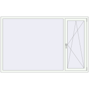 REHAU OPTIMUM EURO-DESIGN 70 2200x1400 mm RAL 9016 Traffic white two-sided