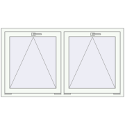 REHAU OPTIMUM EURO-DESIGN 70 1460x815 mm RAL 9016 Traffic white dwustronny