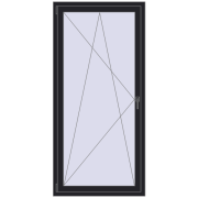 KORSA ENERGY-SAVING REHAU SYNEGO MD 900x1900 mm BLACK_ULTI-MATT dwustronny