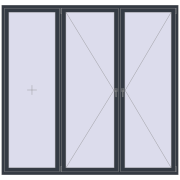 Okna skrzydłowe 2500x2400 mm KORSA BRILLANT DESIGN