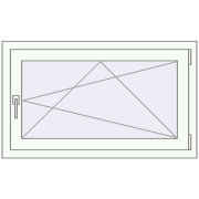 REHAU OPTIMUM EURO-DESIGN 70 1000x560 mm RAL 9016 Traffic white two-sided