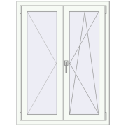 REHAU ENERGY-SAVING SYNEGO MD 900x1200 mm RAL 9016 Traffic white two-sided