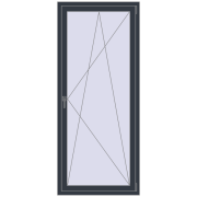 REHAU ENERGY-SAVING SYNEGO MD 900x2000 mm ANTHRACITE_GREY_STRUKTURAL two-sided