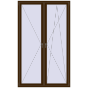 Okna skrzydłowe 1400x2300 mm REHAU ENERGY-SAVING SYNEGO MD DARK_OAK dwustronny Okna skrzydłowe 1400x2300 mm REHAU ENERGY-SAVING SYNEGO MD DARK_OAK dwustronny