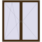 REHAU ENERGY-SAVING SYNEGO MD 2000x2200 mm DARK_OAK two-sided