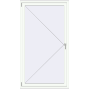REHAU OPTIMUM EURO-DESIGN 70 985x1820 mm RAL 9016 Traffic white two-sided