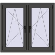 Okna skrzydłowe 1095x965 mm REHAU ENERGY-SAVING SYNEGO MD BASALT_GREY dwustronny Okna skrzydłowe 1095x965 mm REHAU ENERGY-SAVING SYNEGO MD BASALT_GREY dwustronny