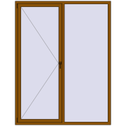 REHAU ENERGY-SAVING SYNEGO MD 1700x2200 mm GOLDEN OAK two-sided