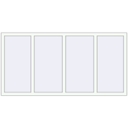 Okna skrzydłowe 2000x1000 mm ALU STANDARD 72 RAL 9016 Traffic white dwustronny