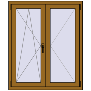 REHAU BRILLANT DESIGN 1000x1200 mm LIGHT_OAK two-sided