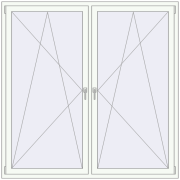 REHAU OPTIMUM EURO-DESIGN 70 1800x1800 mm RAL 9016 Traffic white two-sided