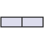 REHAU OPTIMUM EURO-DESIGN 70 2000x500 mm ANTHRACITE_GREY_GLATT two-sided