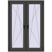 Okna skrzydłowe 1020x1445 mm REHAU ENERGY-SAVING SYNEGO MD BASALT_GREY dwustronny