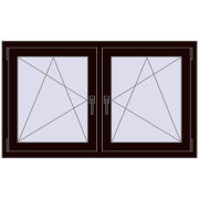 REHAU ENERGY-SAVING SYNEGO MD 1275x770 mm CHOCOLATE_BROWN dwustronny