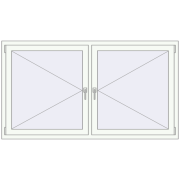 REHAU OPTIMUM EURO-DESIGN 70 1800x1000 mm RAL 9016 Traffic white two-sided
