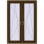 Okna skrzydłowe 1035x1460 mm REHAU ENERGY-SAVING SYNEGO MD DARK_OAK dwustronny