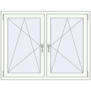 REHAU ENERGY-SAVING SYNEGO MD 1290x1010 mm ANTHRACITE_GREY_STRUKTURAL zewnętrzny