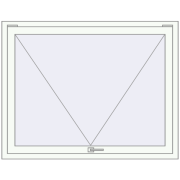 REHAU OPTIMUM EURO-DESIGN 70 1350x1055 mm RAL 9016 Traffic white two-sided