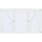 REHAU OPTIMUM EURO-DESIGN 70 2660x1580 mm RAL 9016 Traffic white two-sided