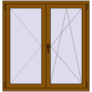 Okna skrzydłowe 1200x1250 mm KORSA OPTIMUM REHAU EURO 70