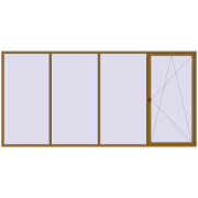 REHAU ENERGY-SAVING SYNEGO MD 4700x2300 mm LIGHT_OAK two-sided