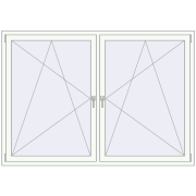 REHAU OPTIMUM EURO-DESIGN 70 2000x1400 mm RAL 9016 Traffic white two-sided