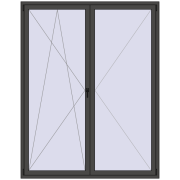 REHAU ENERGY-SAVING SYNEGO MD 1800x2300 mm BASALT_GREY two-sided