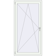 REHAU OPTIMUM EURO-DESIGN 70 900x1760 mm RAL 9016 Traffic white two-sided