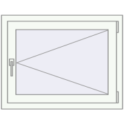 REHAU OPTIMUM EURO-DESIGN 70 800x700 mm RAL 9016 Traffic white two-sided