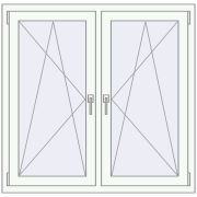 Okna skrzydłowe 1170x1130 mm REHAU ENERGY-SAVING SYNEGO MD DARK_OAK zewnętrzny