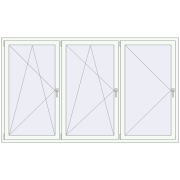 REHAU OPTIMUM EURO-DESIGN 70 2440x1450 mm RAL 9016 Traffic white two-sided