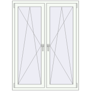 REHAU ENERGY-SAVING SYNEGO MD 1155x1565 mm RAL 9016 Traffic white dwustronny