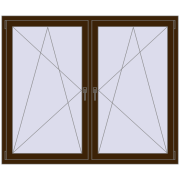 REHAU ENERGY-SAVING SYNEGO MD 1740x1415 mm DARK_OAK dwustronny
