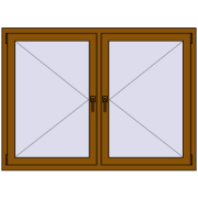 REHAU OPTIMUM EURO-DESIGN 70 1500x1100 mm GOLDEN OAK two-sided
