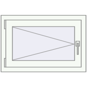 REHAU OPTIMUM EURO-DESIGN 70 760x480 mm RAL 9016 Traffic white two-sided