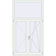 Okna skrzydłowe 1000x1800 mm REHAU OPTIMUM EURO-DESIGN 70 RAL 9016 Traffic white dwustronny