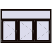 Okna skrzydłowe 1788x1178 mm REHAU OPTIMUM EURO-DESIGN 70 BLACK_BROWN dwustronny