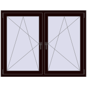 REHAU ENERGY-SAVING SYNEGO MD 1425x1100 mm CHOCOLATE_BROWN dwustronny