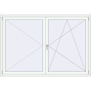 REHAU ENERGY-SAVING SYNEGO MD 1980x1350 mm RAL 9016 Traffic white two-sided