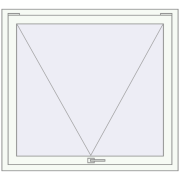 Tilt-and-Turn 1200x1100 mm REHAU ARTEVO RAL 9016 Traffic white two-sided