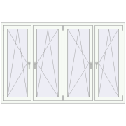 REHAU ENERGY-SAVING SYNEGO MD 2000x1300 mm RAL 9016 Traffic white two-sided