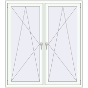 Okna skrzydłowe 1425x1535 mm REHAU ENERGY-SAVING SYNEGO MD GOLDEN OAK zewnętrzny