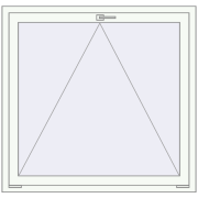 REHAU OPTIMUM EURO-DESIGN 70 1200x1200 mm RAL 9016 Traffic white two-sided
