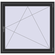 REHAU ENERGY-SAVING SYNEGO MD 1200x1150 mm ANTHRACITE_GREY_GLATT two-sided
