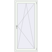 REHAU OPTIMUM EURO-DESIGN 70 800x1750 mm RAL 9016 Traffic white two-sided